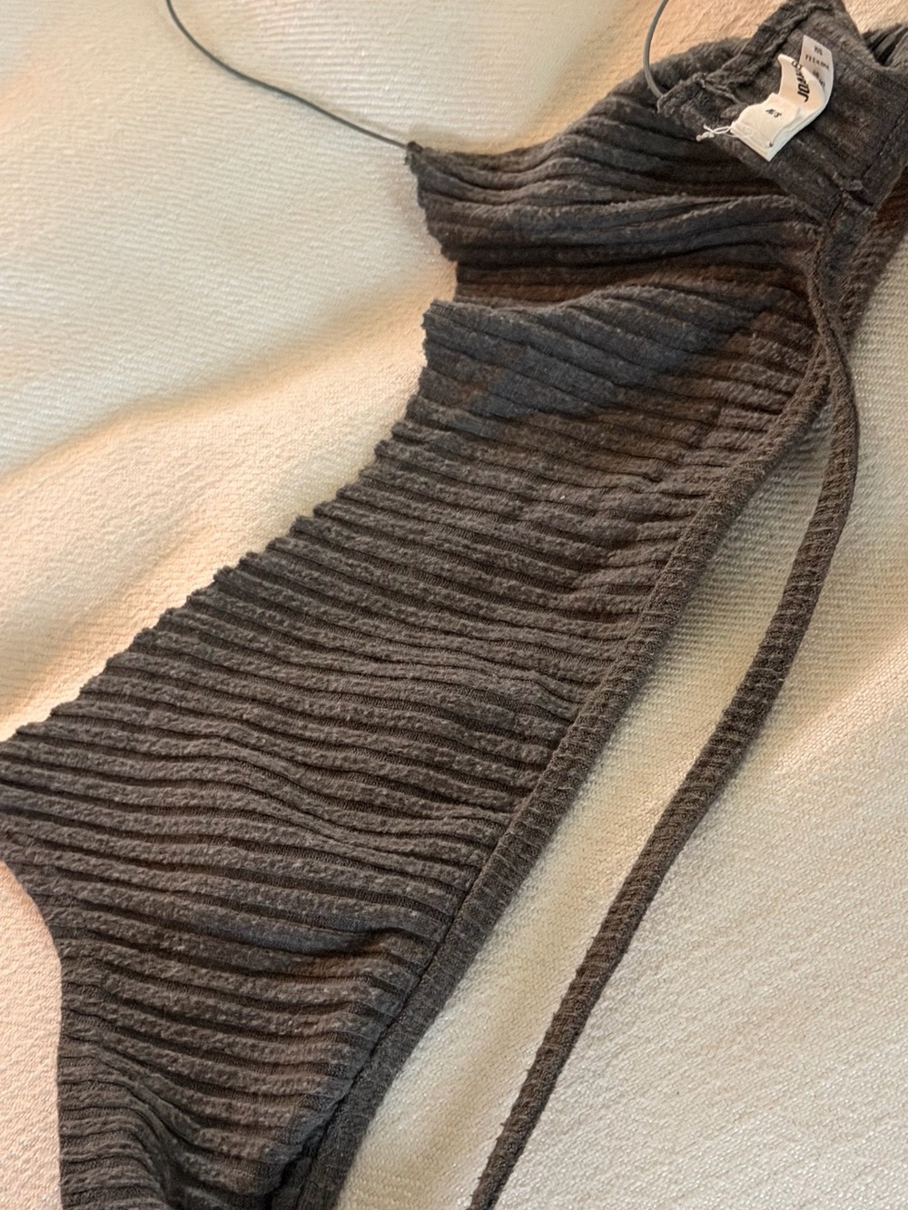 Joah Brown Ribbed Grey Bralette Top - Picture 4 of 5